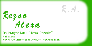 rezso alexa business card